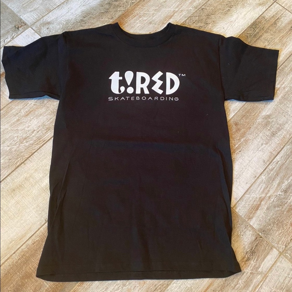 Tired Skateboards Parra Type Black T-Shirt